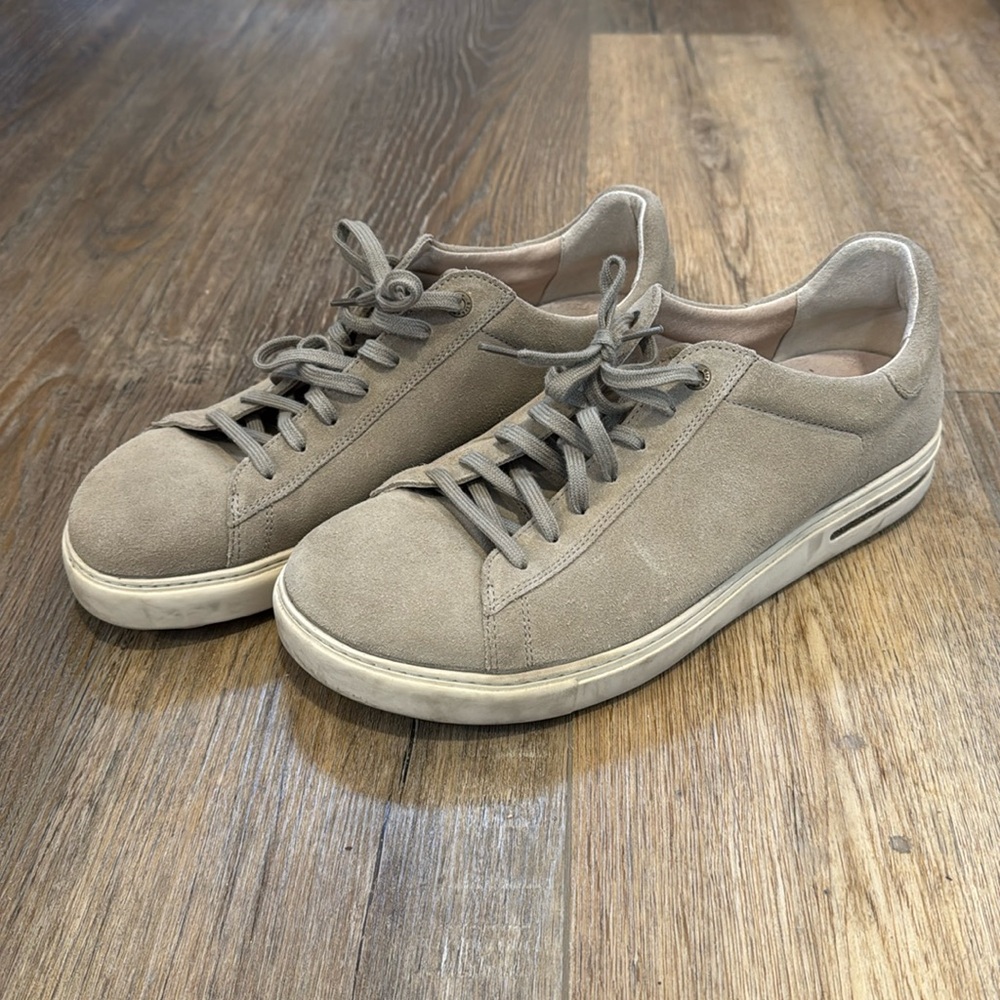 Birkenstock Mens Bend Low Top Sneakers EU 44 US 11 Tan Brown Suede GUC